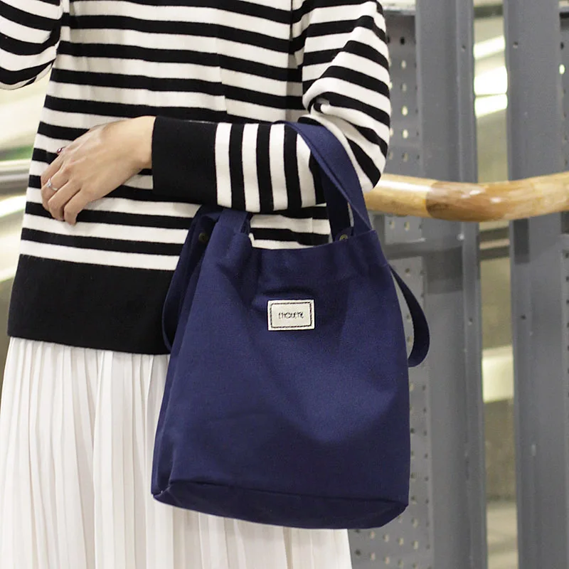 

New Japan And South Korea Multi-functional Shoulder Messenger Bag Simple Literary Fan Canvas Bag Leisure Wild Hand Bag