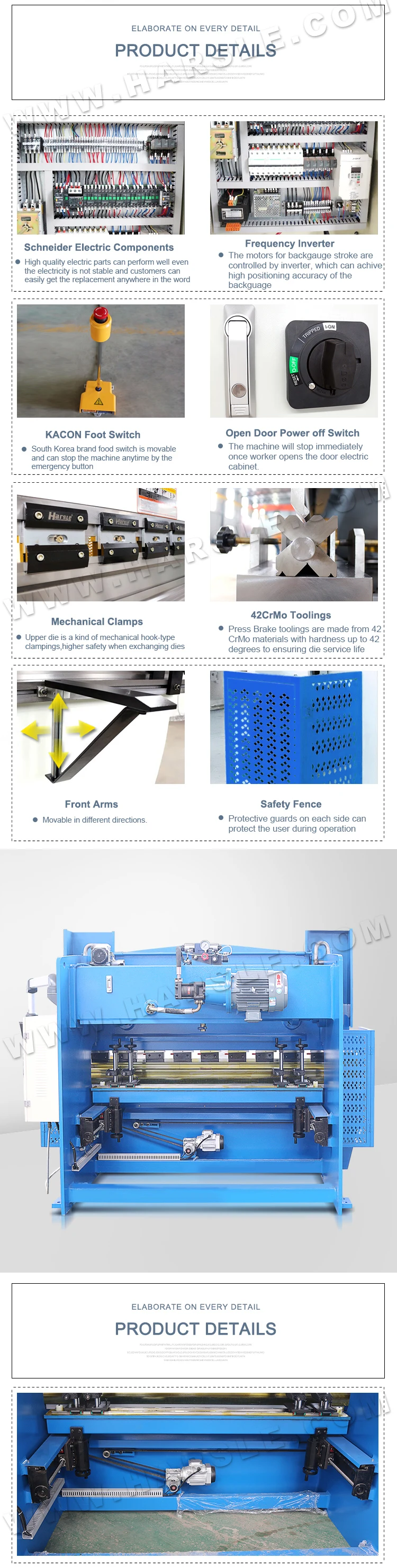 Harsle сталь металла CNC пресс тормоз и гибочный станок