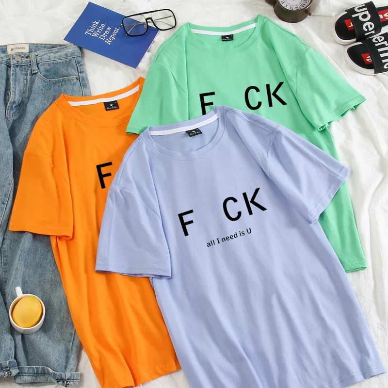 Забавная футболка F Ck All I Need Is U забавные подростковые мужские футболки подарок