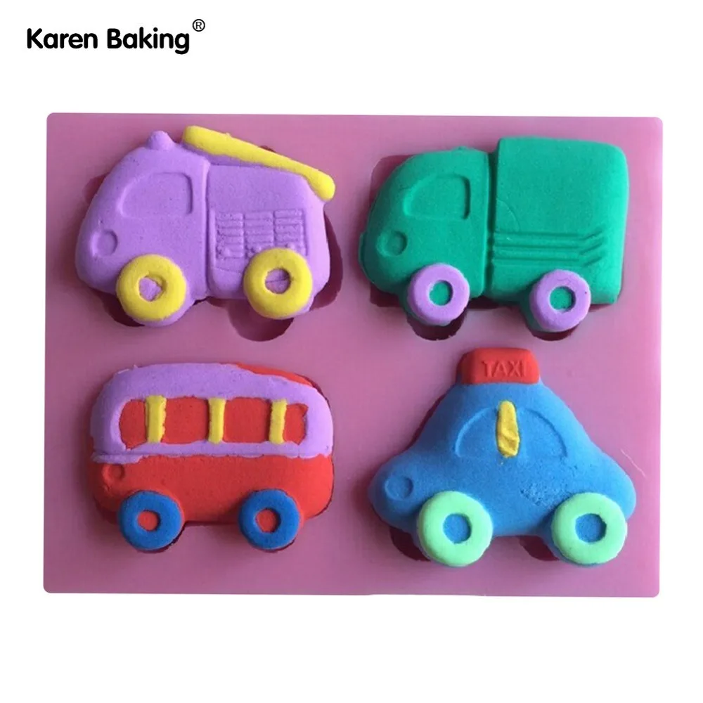 Lovely Bus And Truck Taxi Shape Fondant Cake Molds Tools Decorating Cooking Tools-C381 | Дом и сад