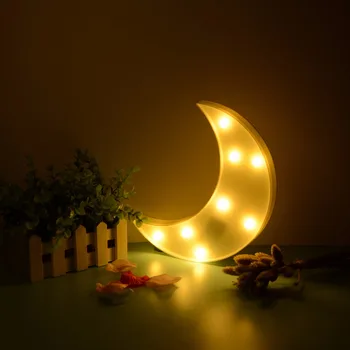 

Cartoon Moon Pattern Led Night Light Festival Kids Bedroom Art Decor Lucky Valentine's Day Party Decoration Lamp Luminaria light