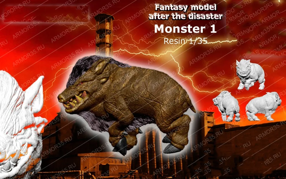 1/35 современный после катастрофы свинья включают одну игрушку Смола модель миниатюрный комплект Unassembly Неокрашенный