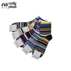 Cody стальная полоса мужские модные носки Британский Стиль Красочные мужские хлопковые носки повседневные универсальные носки для мужчин 3