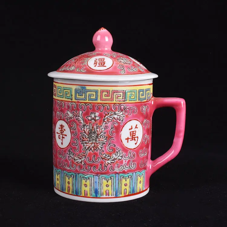 Factory junk Jingdezhen ceramic pastel hand-painted longevity boundless master cup tea cup old-fashioned water owner cup 2
