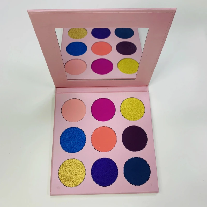 

Waterproof Pink Cardboard 9 colors Matte Glitter Eyeshadow No label Makeup Eyeshadow Eye Shadow Palette Make Up Palettes 20pcs