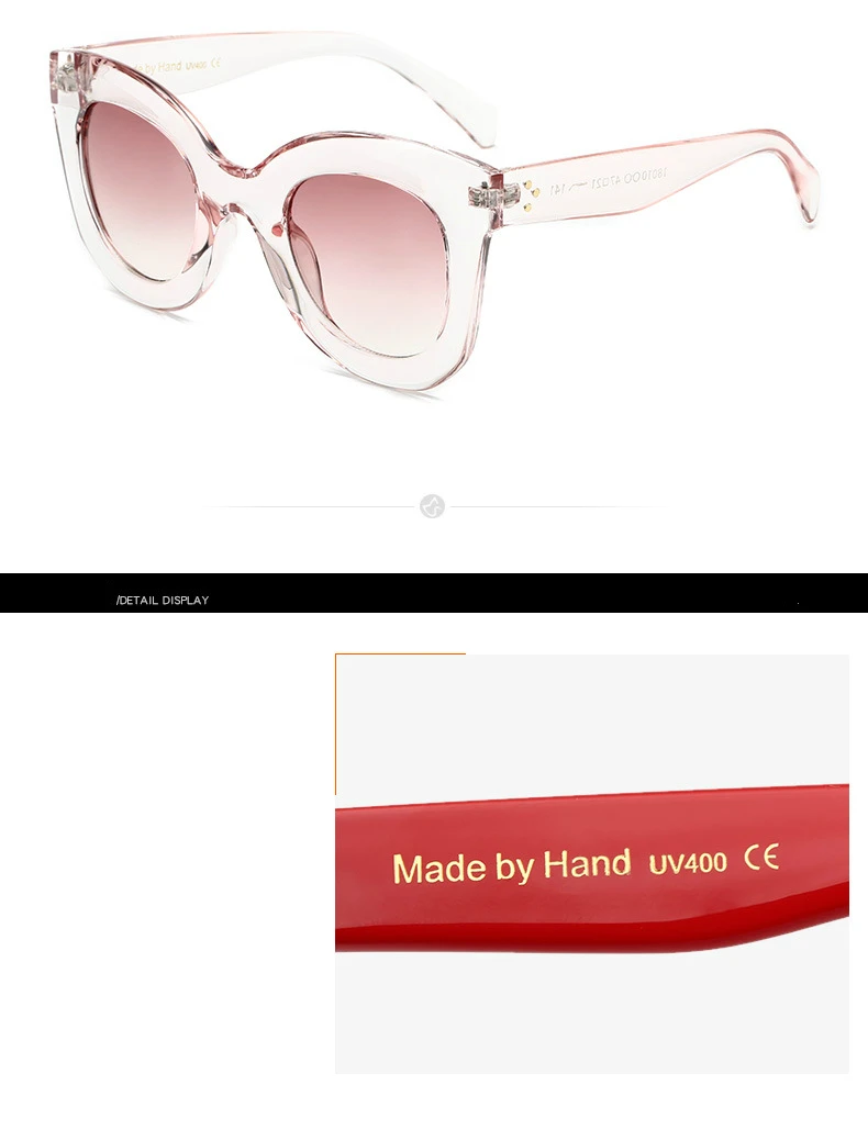 FENCHI Большие женские очки кошачий глаз солнцезащитные очки дизайнерские брендовые Оттенки для женщин oculos feminino lunette de soleil