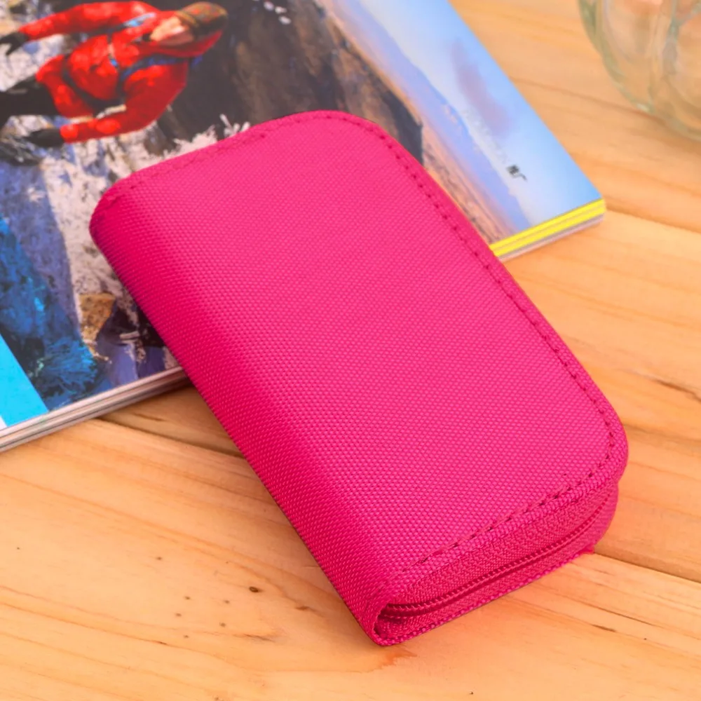 Wholesale Rose Red MMC CF Memory Card Storage Carrying Pouch card