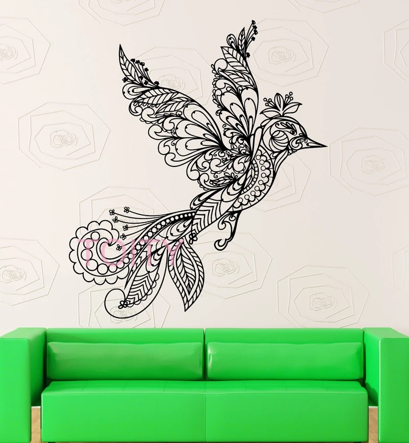 Chinese Phoenix Wall Decal Beautiful Bird Queen Vinyl Sticker Art Decor