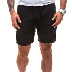 Шорты Для мужчин прохладный шорты Лето Повседневное Для мужчин короткие штаны уличный стиль бренд Удобные однотонные Для мужчин