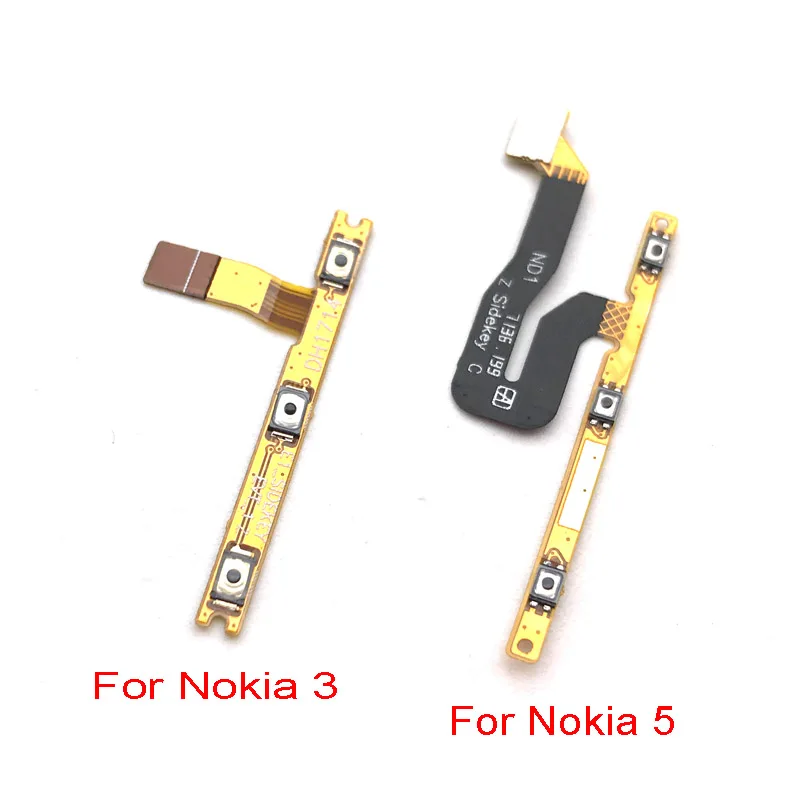 

New Tested For Nokia 3 5 Power Button On Off Mute Volume Switch Connector Flex Cable Replacement Spare Parts