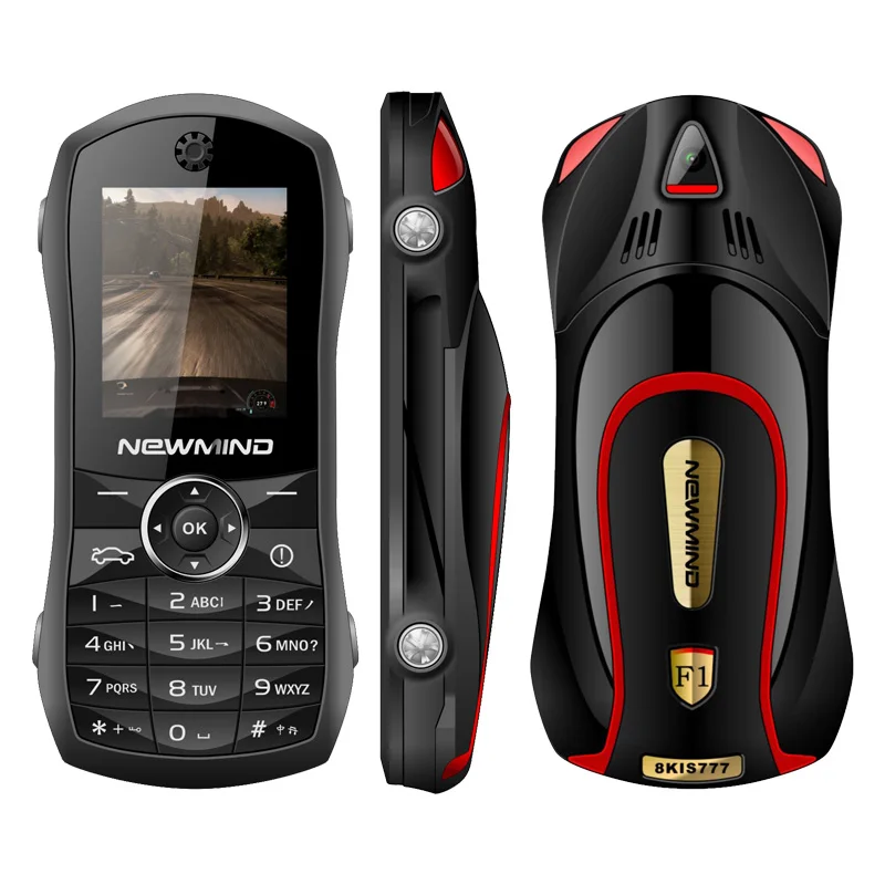 Мини мобильный телефон моноблок ввиде автомобиля NEWMIND F1 + GSM900/1800 мГц Dual SIM карты FM
