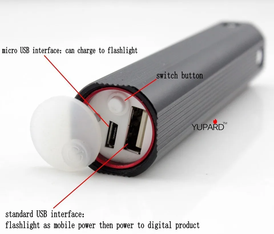 YUPARD Интеллектуальный внешний аккумулятор Q5 светодиодный светильник мини USB Мобильный Внешний аккумулятор внутреннее зарядное устройство с 600лм фонарь светильник-вспышка