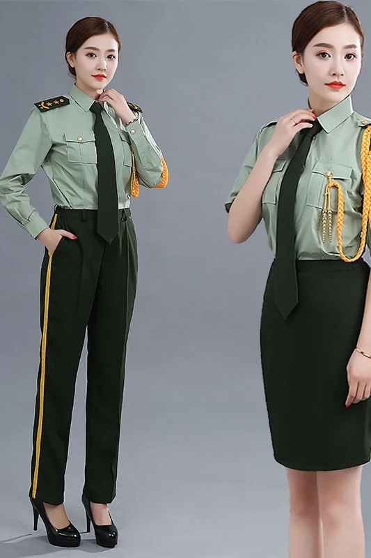 Women S Military Uniform Summer Flag Raising Clothing Cultural Troupe