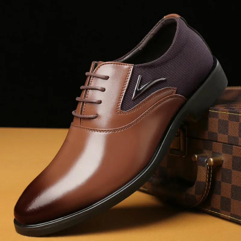

Dropshipping Luxury Men Shoes England Trend Leisure Leather Shoes Breathable for Male Footwear Loafers Big Size Men Flats