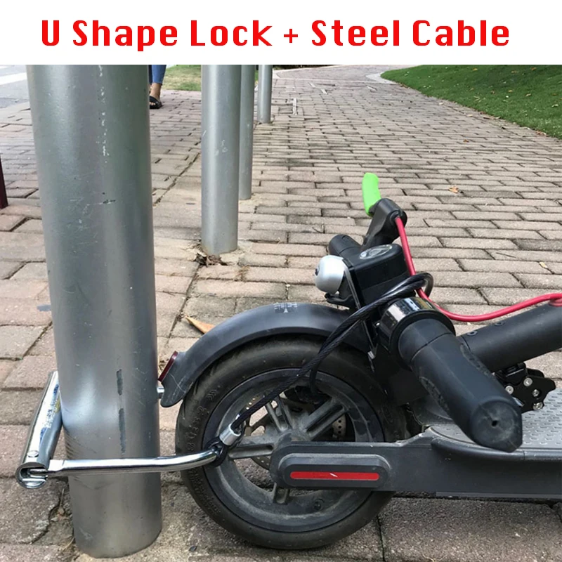 

Tyre Tire Lock with Steel Wire Cable for Xiaomi Mijia M365 Electric Scooter Skateboard Wheels Hub Lock Security Anti-Theft Steel
