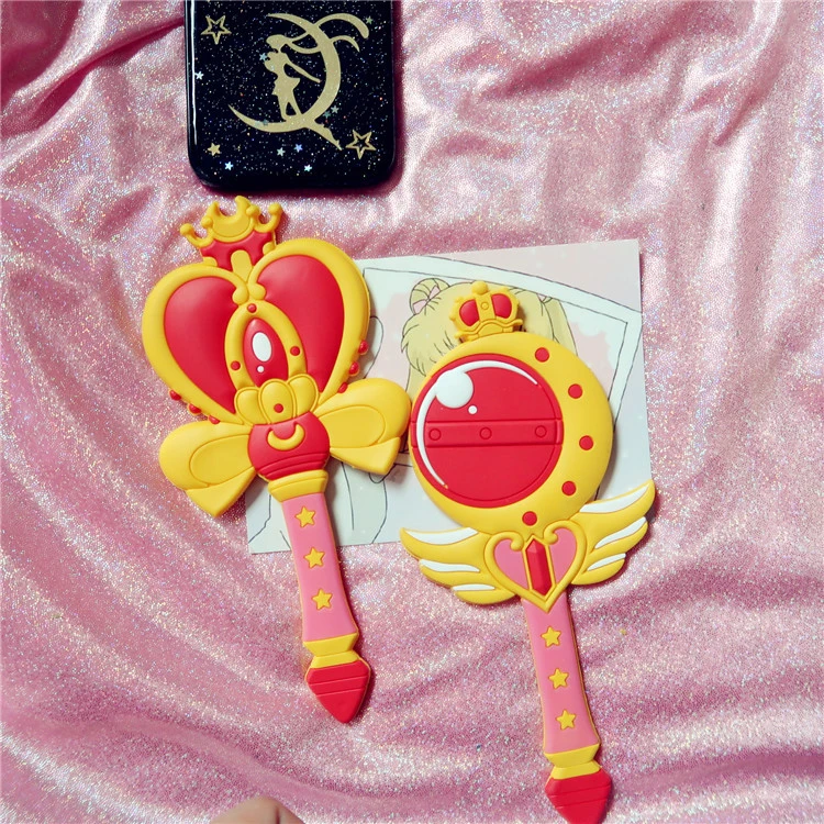Cardcaptor Sakura симпатичное зеркало для макияжа косметическое высокое качество макияж рук держать зеркала для любителей путешествий девушки леди подарок