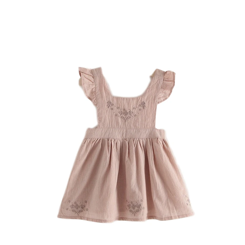 

New Year Girls Fashion Dresses Embroidered Floral Princess Dress For Girl Summer Sleeve Baby Dresses Kids Costumes Summer