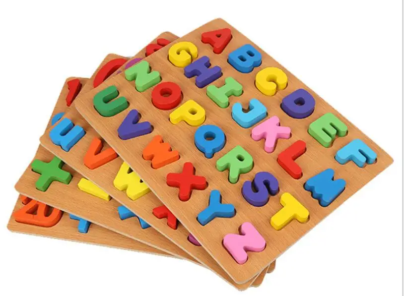 Planche de bois pour enfants de 3 à 8 ans, Puzzle de chiffres, jouets  éducatifs précoces de l'alphabet - AliExpress