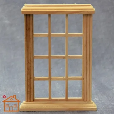 

oMoToys 1:12 Dollhouse Toy Accessories Rococo Style Mini Window with 12 Squares