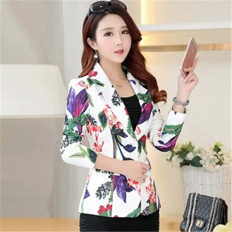 2019 New Women Floral Blazer Elegant Single Breasted Flower Print Blazers Casual Jacket Female Office Work Suit Blazers 609 2019 New Women Floral Blazer Elegant Single Breasted Flower Print Blazers Casual Jacket Female Office Work Suit Blazers 609