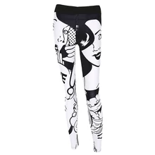 Письмо печати контрастирует Цвет Фитнес Йога Спортивные леггинсы Колготки для новорождённых сетки Штаны для Горячая распродажа; женская обувь