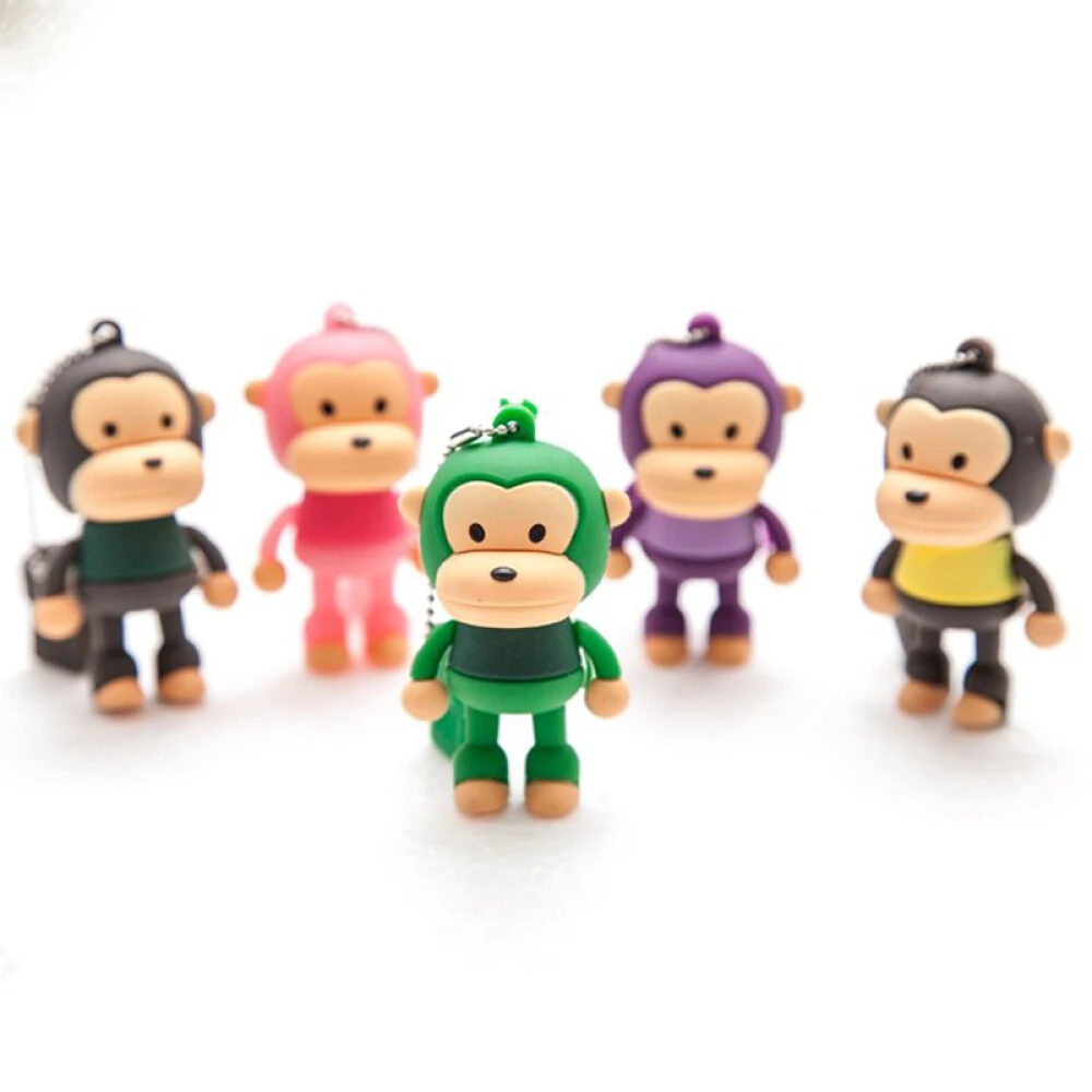 Usb флеш накопитель с обезьяной персональный мультяшный диск карта памяти мини