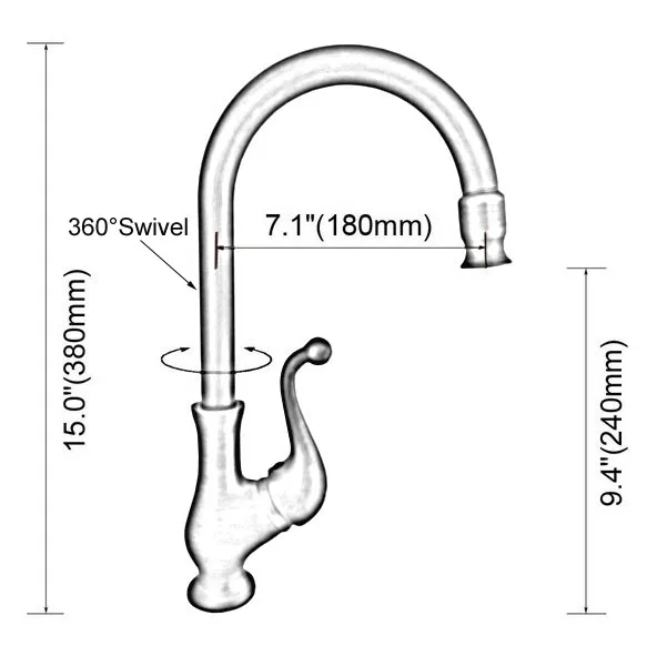 Vintage Retro Antique Brass Single Handle One Hole Bathroom Kitchen Basin Sink Faucet Mixer Tap Swivel Spout Deck Mounted msf110