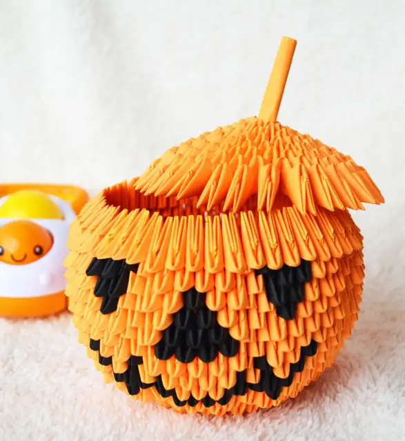 Freeshiping 3d Origami Diy Halloween Pumpkin Origami Kits