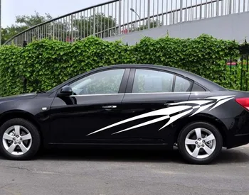 

Car Racing Stripes Sport 89'' Door Decal for FOCUS CRUZE Vinyl Side sticker ZC411
