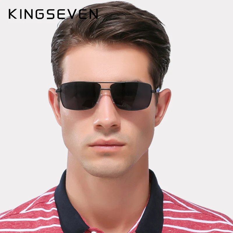 KINGSEVEN поляризованные солнцезащитные очки для мужчин Винтаж зеркальные лето