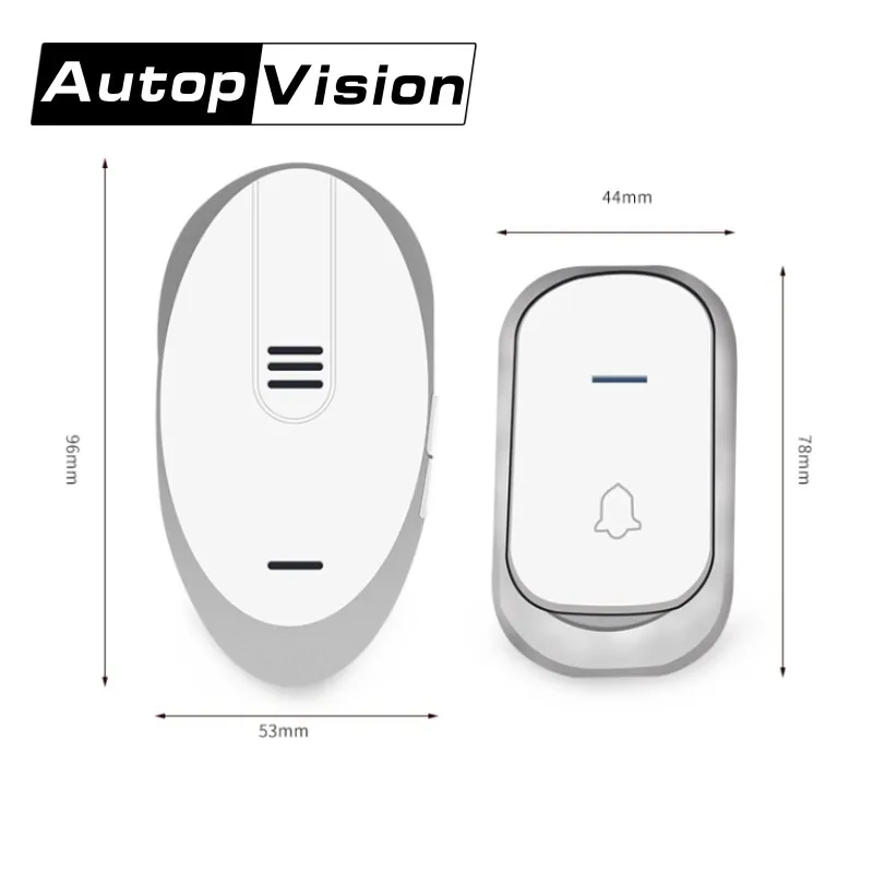 Wireless smart doorbell 2 Outdoor Transmitters + 1 Indoor Receiver Waterproof music Doorbells 100m Range Office Home door bell Wireless smart doorbell 2 Outdoor Transmitters + 1 Indoor Receiver Waterproof music Doorbells 100m Range Office Home door bell