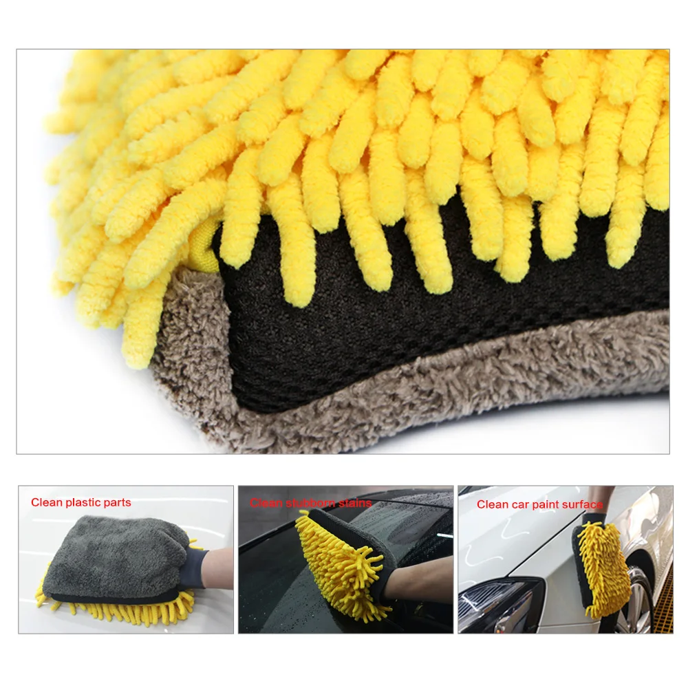 2 шт. водонепроницаемые перчатки из микрофибры 4 в 1|detailing brush|chenille glovecar wash |