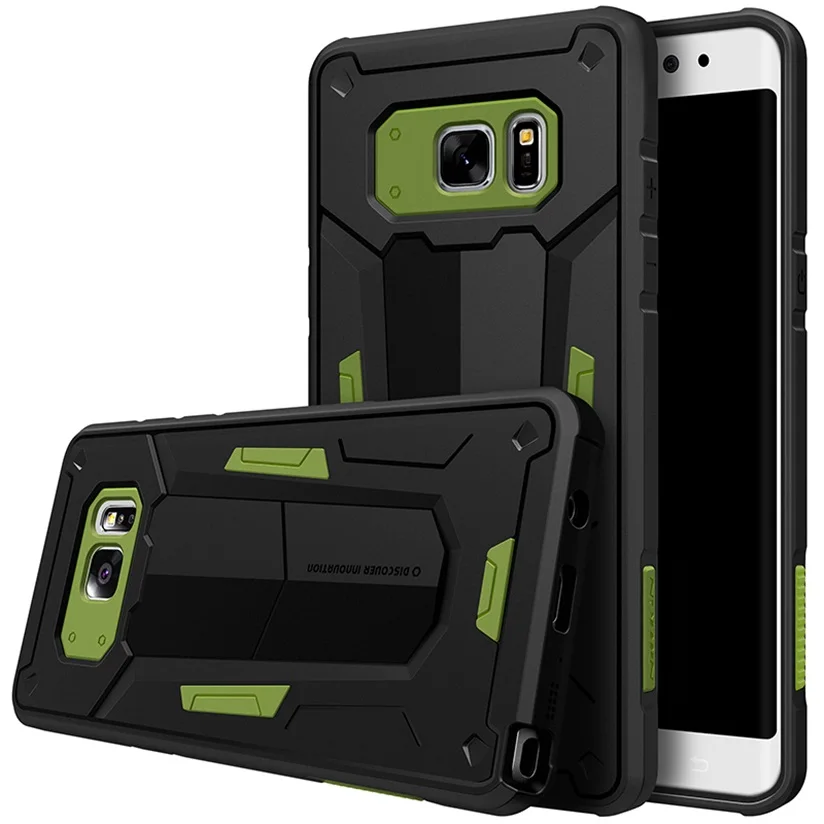 Для samsung Galaxy Note FE(Fan Edition) чехол Nillkin Defender 2 роскошный чехол из ТПУ+ поликарбоната для задней панели телефона для samsung Note FE - Цвет: Green