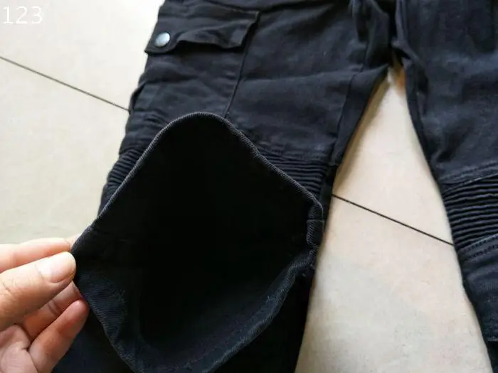 Новое поступление мужские мотоциклетные стильные джинсы для езды Байкер тонкие повседневные штаны с протектором
