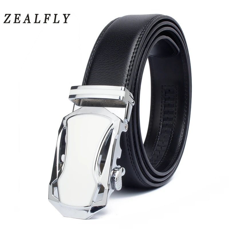 160cm White Automatic Buckle Men Belt Big Size Genuine Leather Long Belt Mens Leather Belts with ...