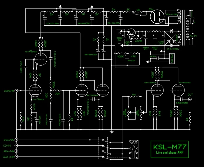 F-025 KONDO(AUDIONOTE) M77 pre AMP finish board+ чехол усилителя+ трансформатор