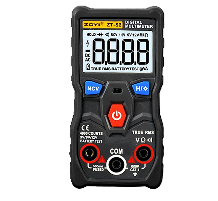 Mini digital multimeterZTS1/S2,data hold function, with backlight display,max dispalay 3999
