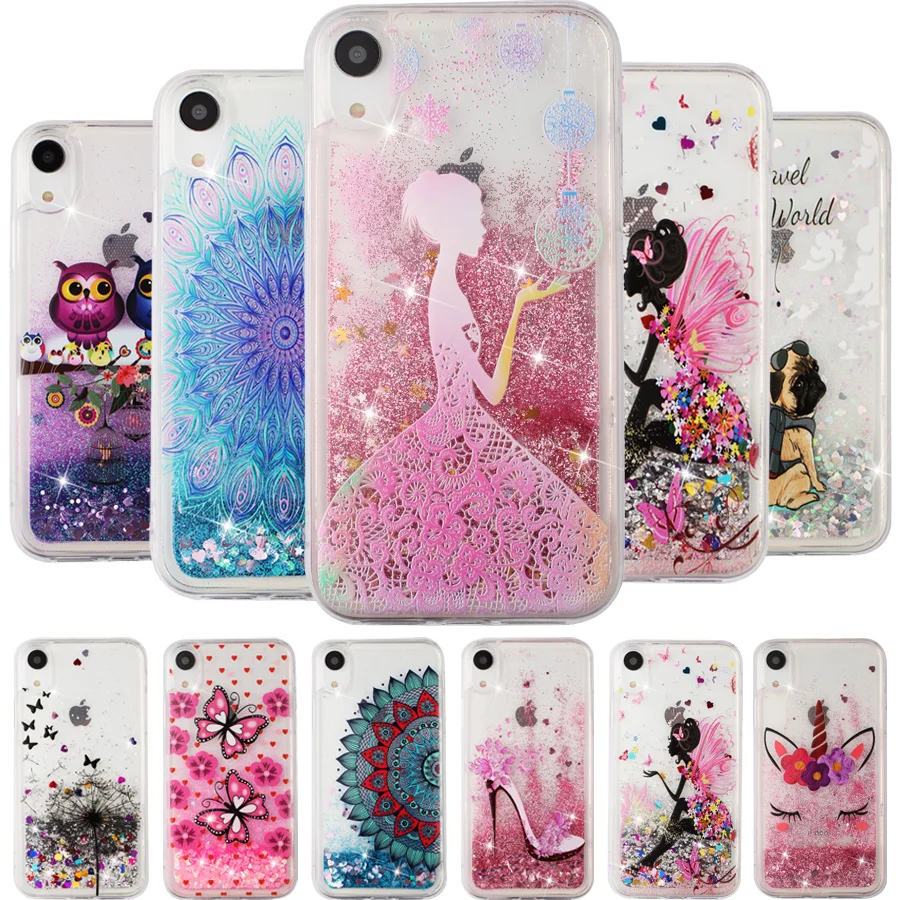 

Flowing Liquid Case on sFor iPhone X XR XS Max Case for Coque iPhone 6 7 8 6S plus Cases Glitter Silicone Soft Back Cover Etui