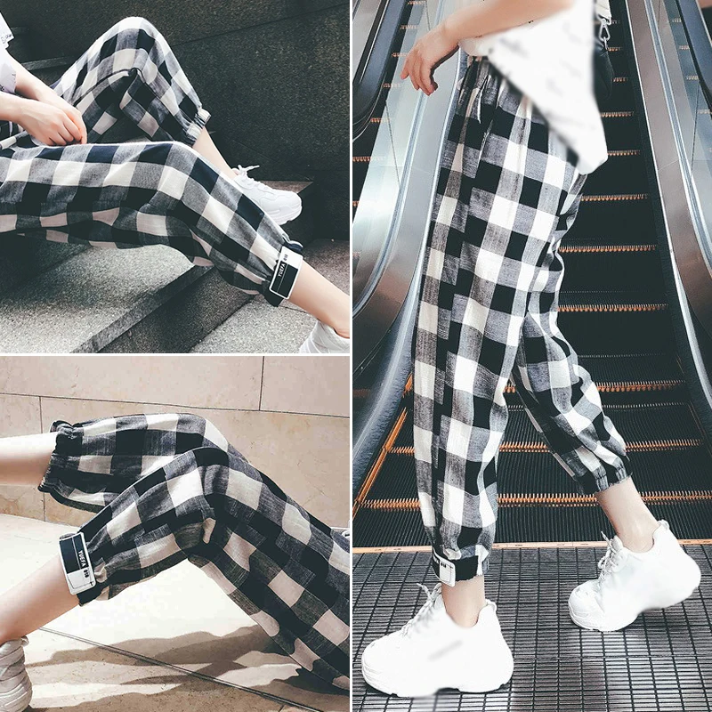 

Women Pants Ladies Trousers Holiday Summer Long Harem Fashion Punk Plus Size Hip Hop Loose Bottom Elastic Waist