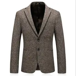 Осенне-зимняя обувь новая мужская куртка Большие размеры M-4XL мужские деловые повседневный комплект куртка высокого качества толстые