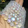 Round Matte White Flash Crystal Frosted MoonStone Glitter Loose Beads For Jewelry Making DIY Bracelet Necklace 15'' 6/8/10/12mm ► Photo 3/6