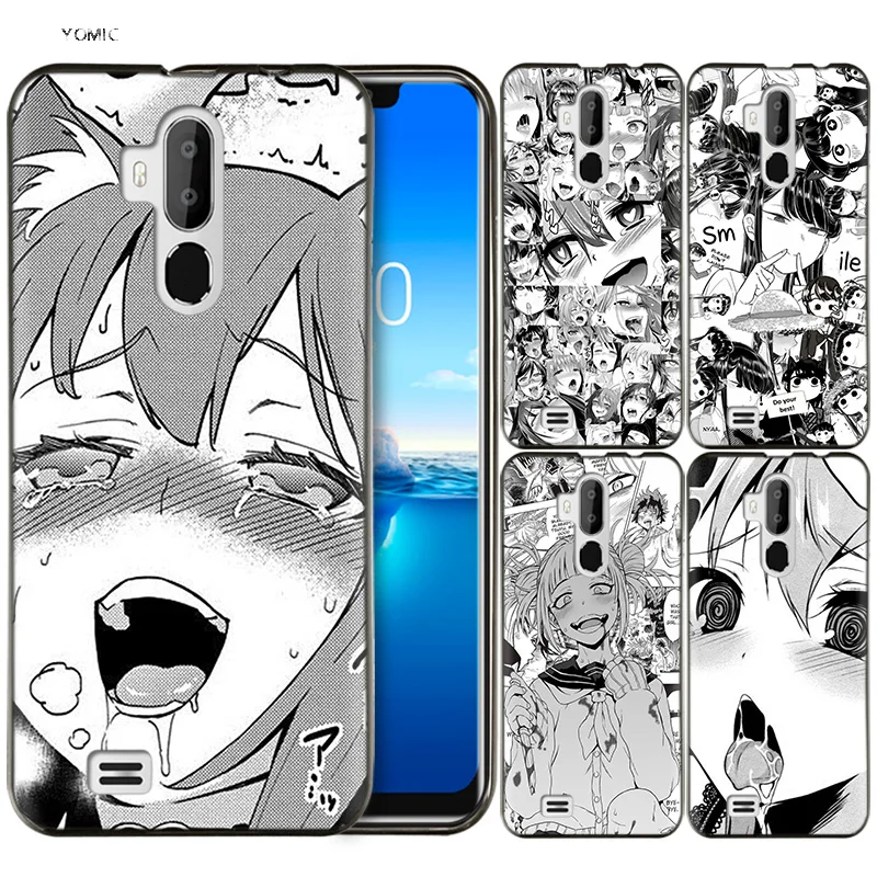 

Silicone Coque Shell Cell Phone Case for Oukitel C12 PRO C12Pro Black Dark Cases Cartoon Anime girl cartoon japan cute