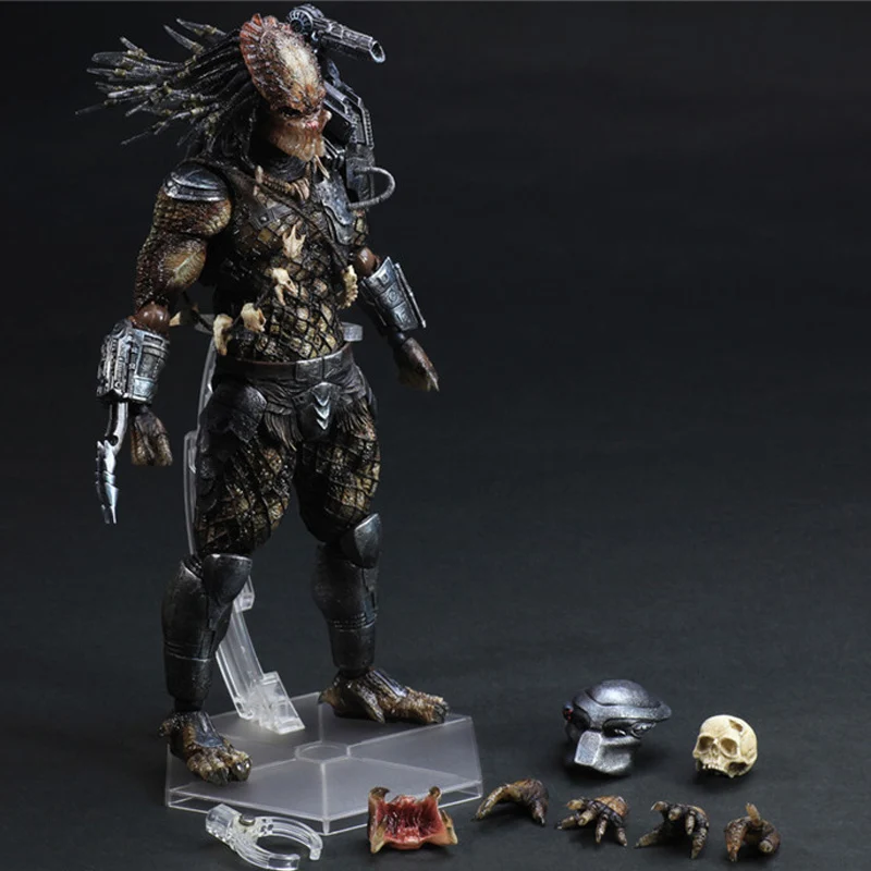 

28cm Predator Play Arts Kai Arnold Schwarzenegger Predator 2 Movie PVC Action Figures toys Anime figure Toys For Kids children