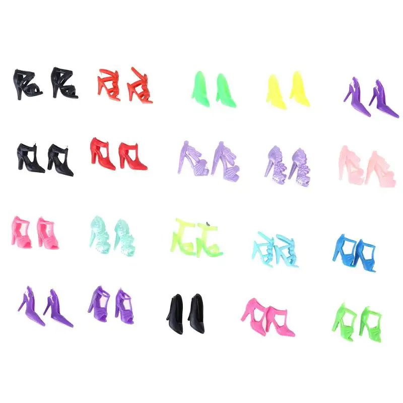 40 пар кукла мини-обувь Красочные ассорти каблуки сандалии обувь для куклы аксессуары мини-игрушки сборная игрушка сандалии для малыша