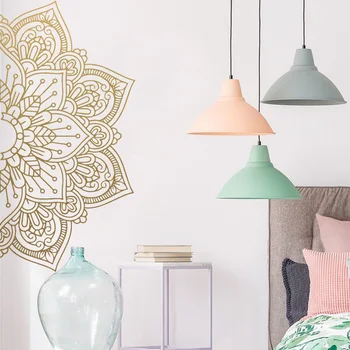 

Large Gold Mandala Wall Sticker Vinyl Art Decals For Rooms House Decoration Yoga Decal Creative Stickers Home Decor Wallpaper