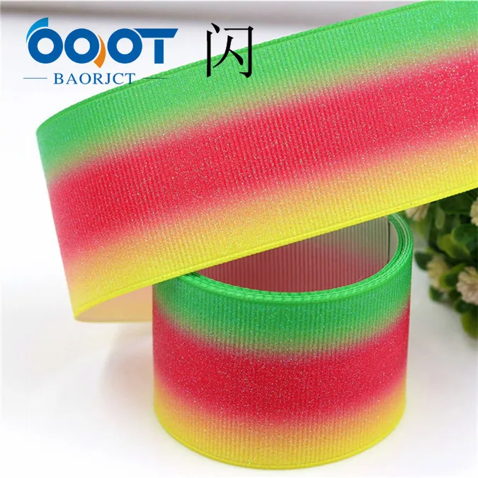 2 OOOT BAORJCT 181162 38 мм 10 ярдов яркие Ленты Термотрансферная печать grosgrain Свадебные аксессуары материал "сделай сам" - Цвет: 2