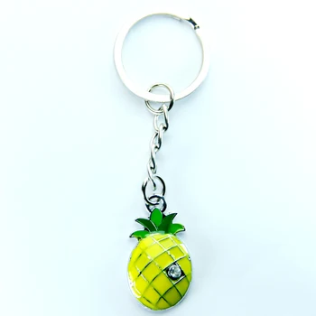 

FREE SHIPPING by FEDEX 50pcs/lot New Creative Metal Pineapple Key Chains Mini Pineapple Shaped Keyrings for Gifts