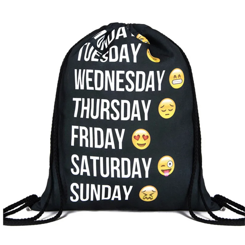 

2016 New Fashion Backpack 3D Printing Travel Softback Man Women Harajuku Drawstring Bag Men Backpacks BP0031