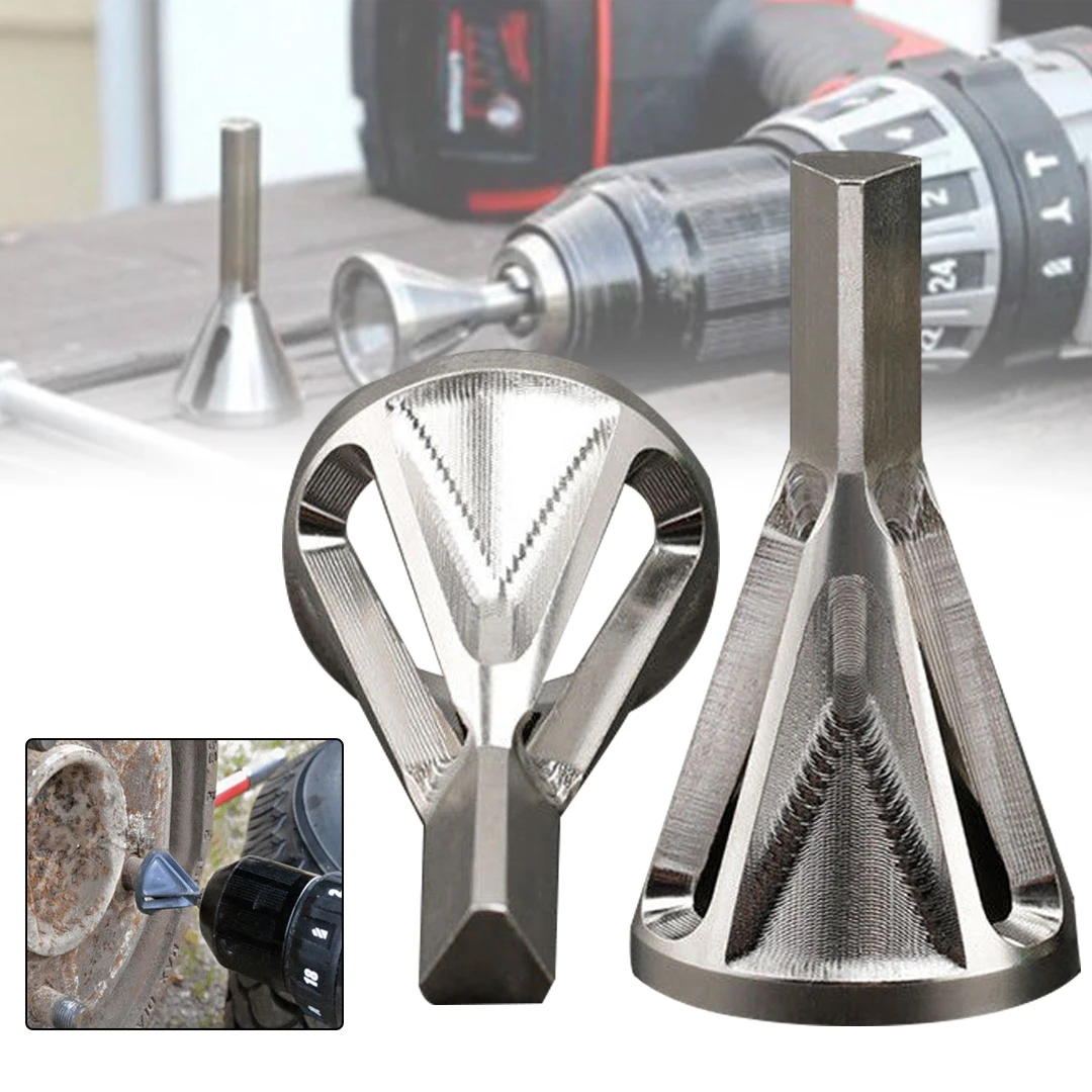 Silver Stainless Steel Deburring External Chamfer Tool Bit Remove Burr Repairs High Strength Hardness Drill Bit