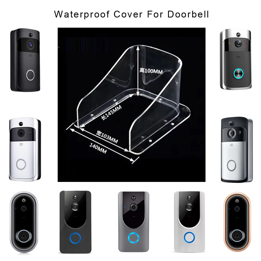 Дождевик универсальный тип Wifi дверной Звонок камера водонепроницаемый чехол для смарт IP видеодомофон Wi-Fi видеодомофон дверной звонок cam